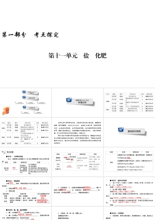 安徽省中考化学决胜复习 第一部分 考点探究 第11单元 盐 化肥课件-人教版初中九年级全册化学课件
