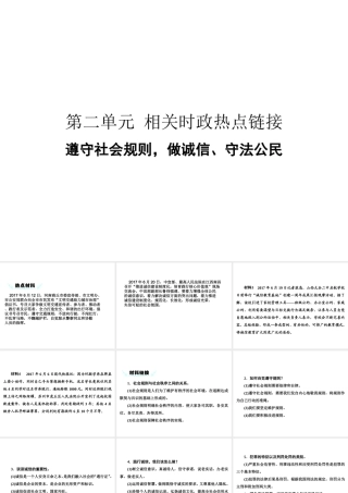 八年级道德与法治上册 第二单元 遵守社会规则相关时政热点链接课件 新人教版-新人教版初中八年级上册政治课件