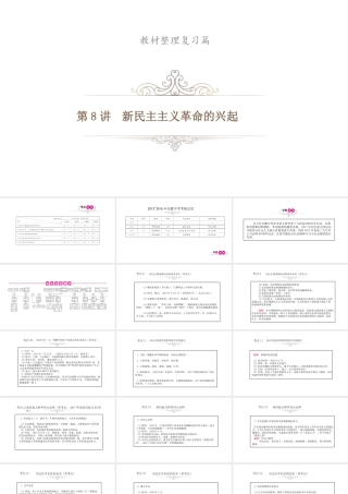 安徽省中考历史总复习 第8讲 新民主主义革命的兴起课件-人教版初中九年级全册历史课件
