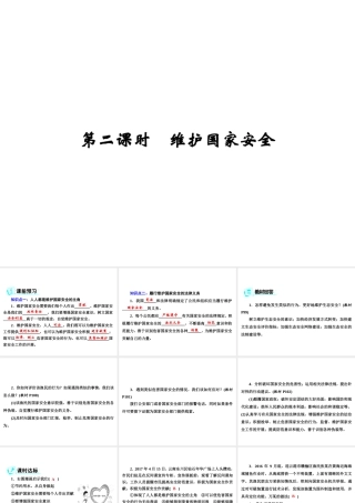 八年级道德与法治上册 第四单元 维护国家利益 第九课 树立总体国家安全观 第2框 维护国家安全课件 新人教版-新人教版初中八年级上册政治课件