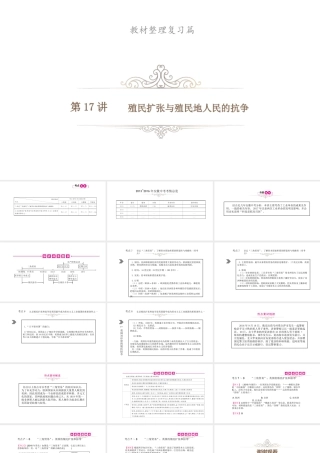 安徽省中考历史总复习 第17讲 殖民扩张与殖民地人民的抗争课件-人教版初中九年级全册历史课件
