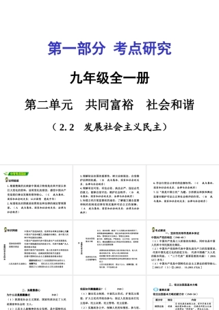 安徽省中考政治 第一篇 2.2 发展社会主义民主课件-人教版初中九年级全册政治课件
