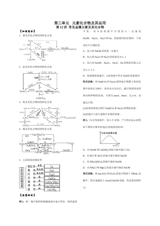 [高三化学]专题复习全套资料一[启中原创]