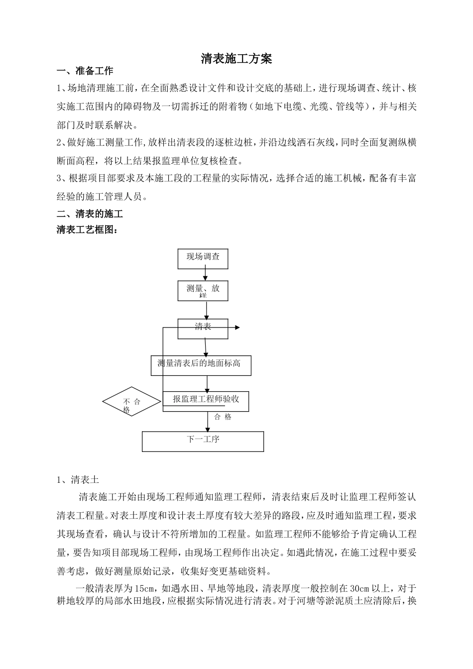 (完整版)清表施工方案_第1页