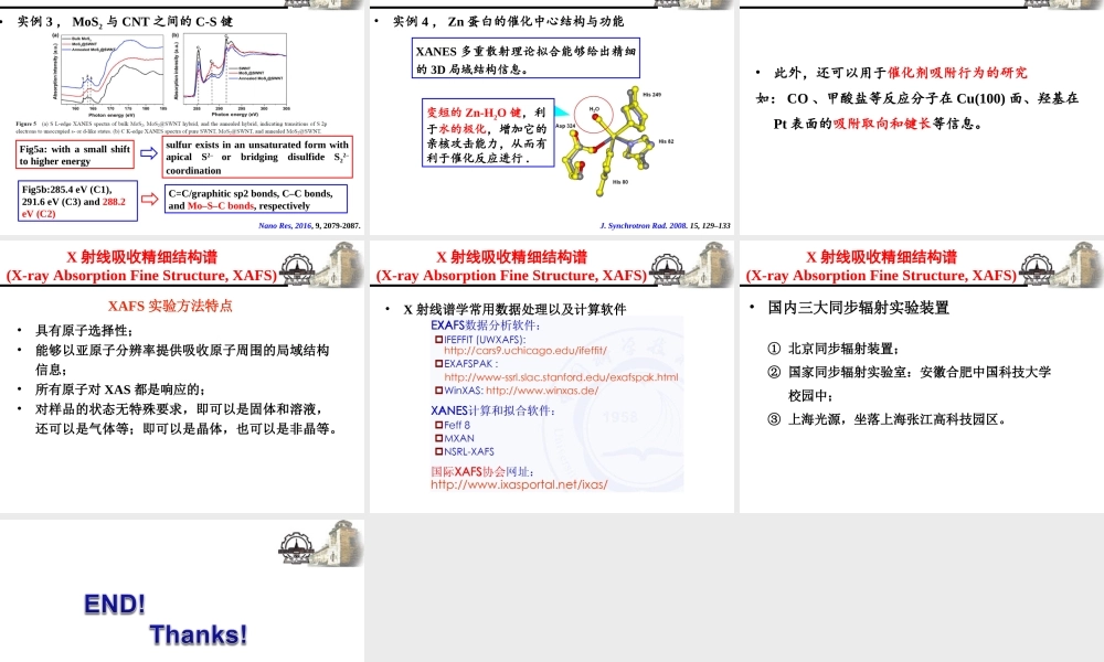 X射线吸收精细结构谱