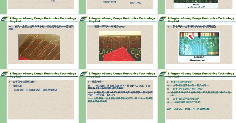 金手指工艺课件