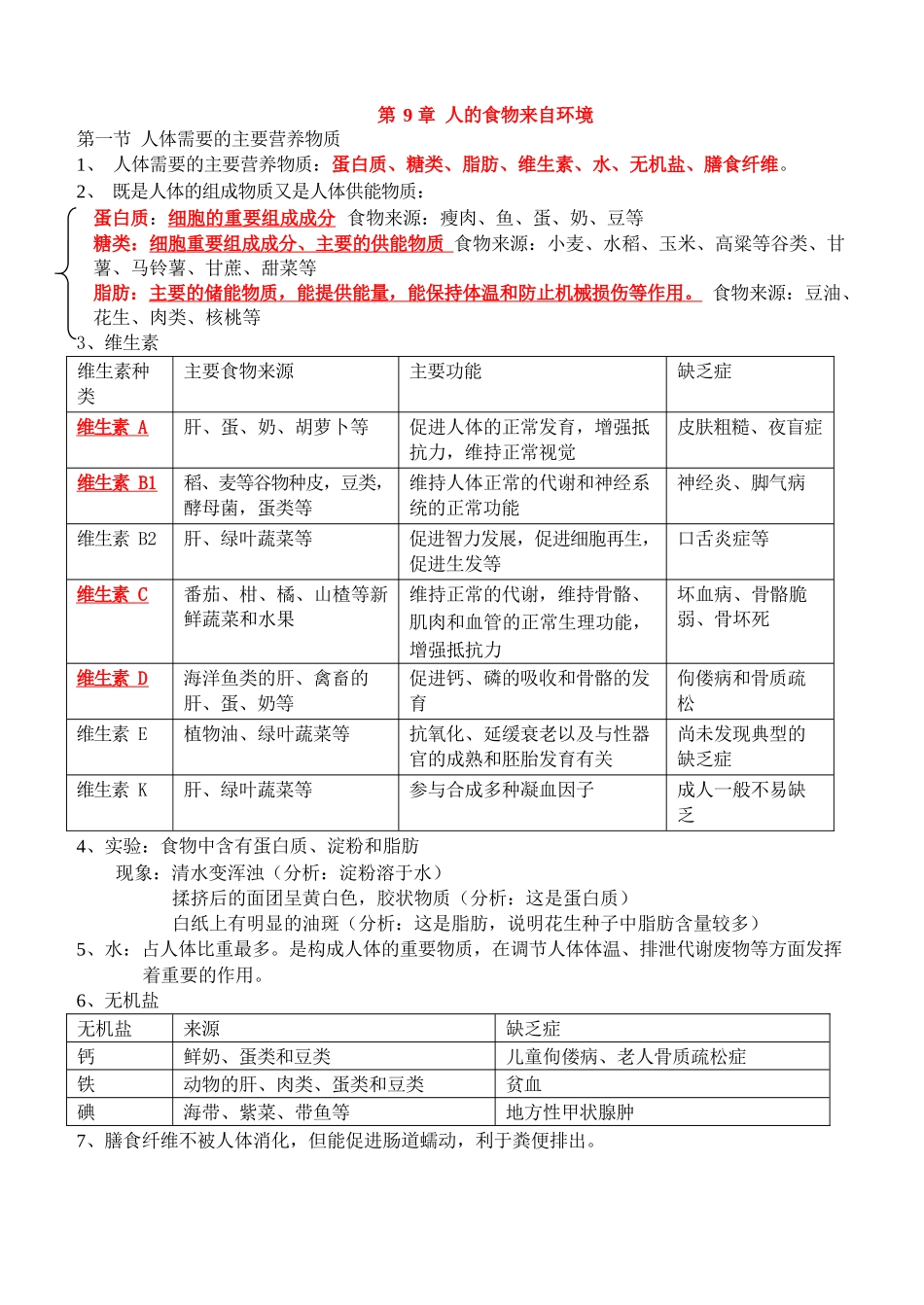 七下生物苏教版知识点总结完整_第3页