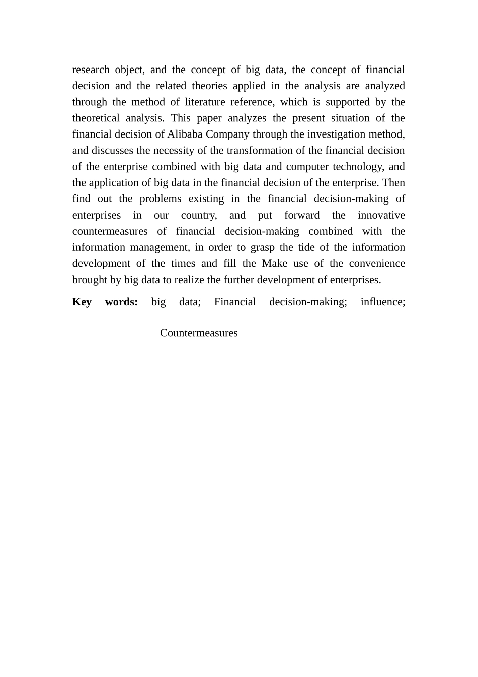 大数据对企业财务决策的影响及对策分析—以阿里巴巴集团为例分析研究  计算机科学与技术专业_第2页