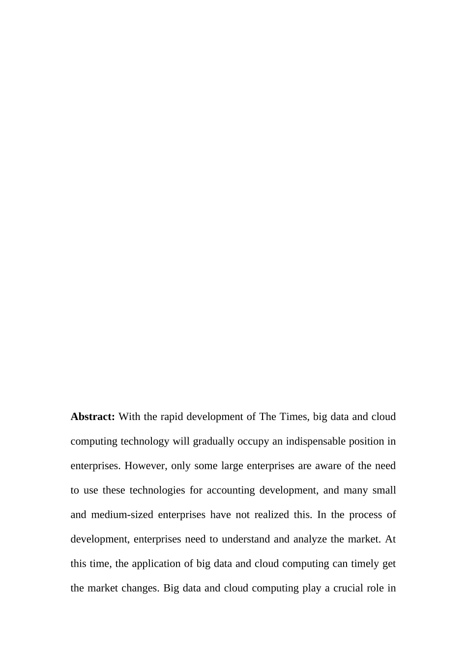 大数据时代下企业财务风险预警分析研究   计算机科学与技术专业_第2页