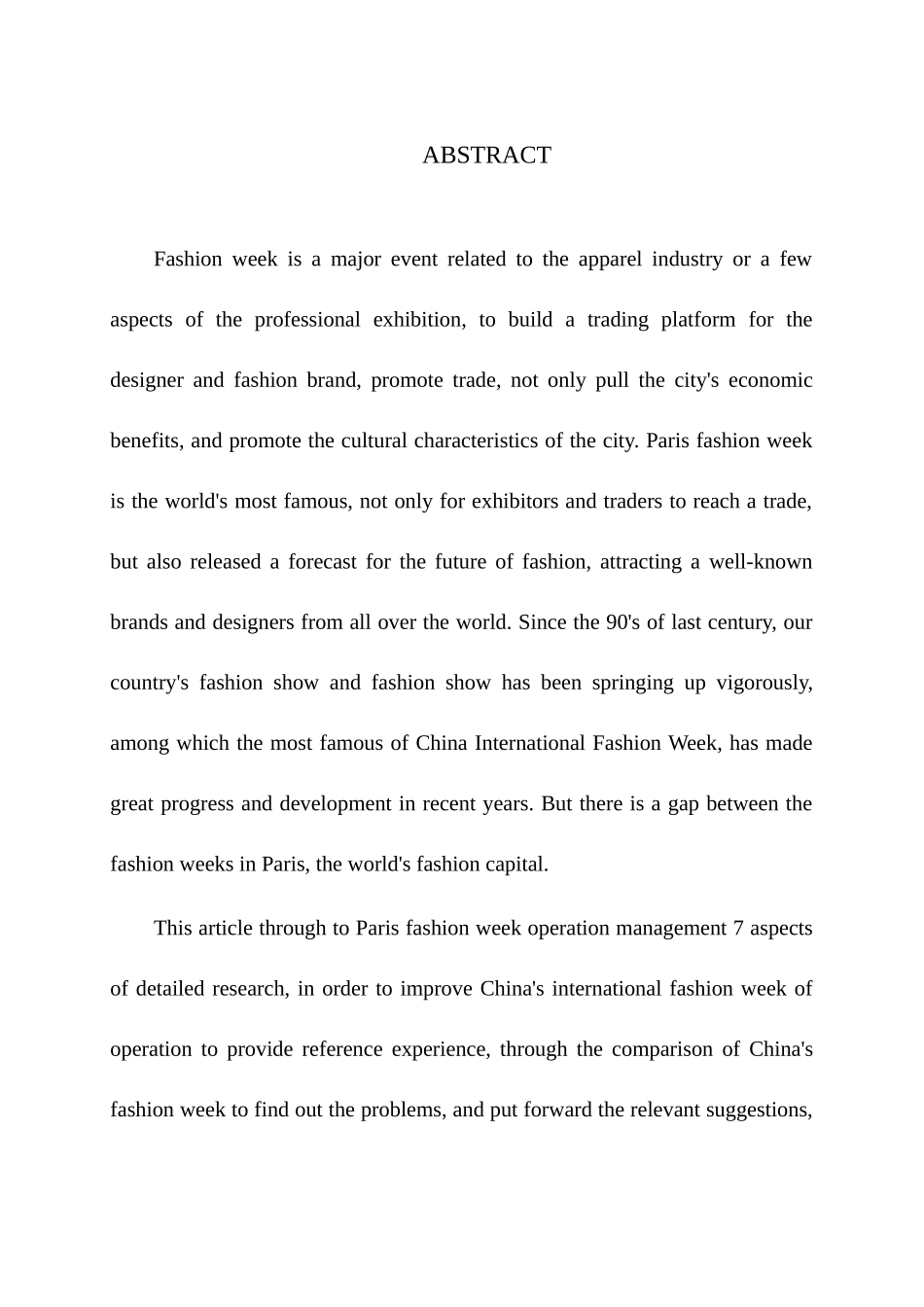 代表性地区的时装周运营管理对比研究分析—以巴黎时装周和中国国际时装周为例  工商管理专业_第2页