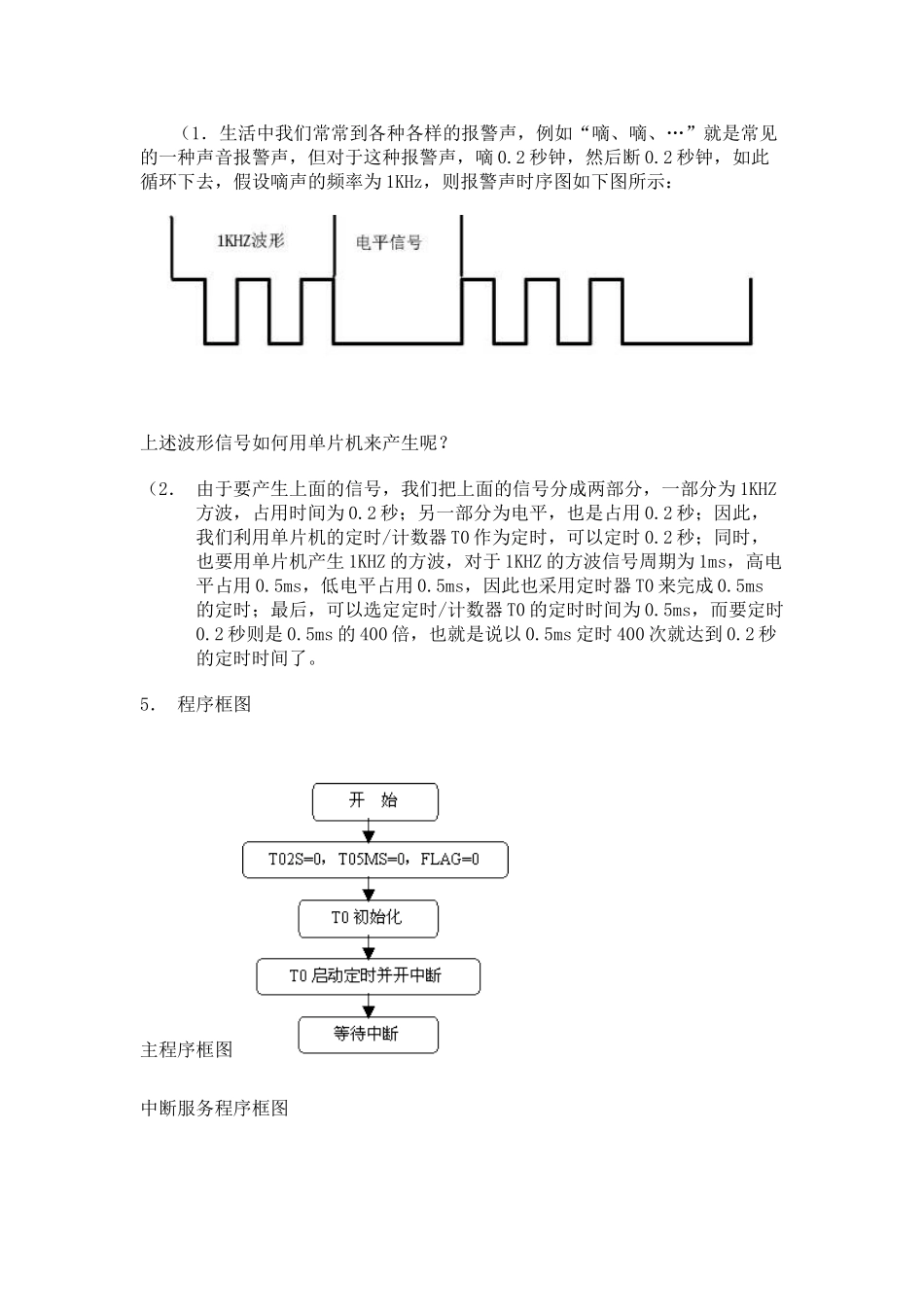 单片机实例“嘀、嘀、……”报警声设计和实现  电气工程自动化专业_第2页