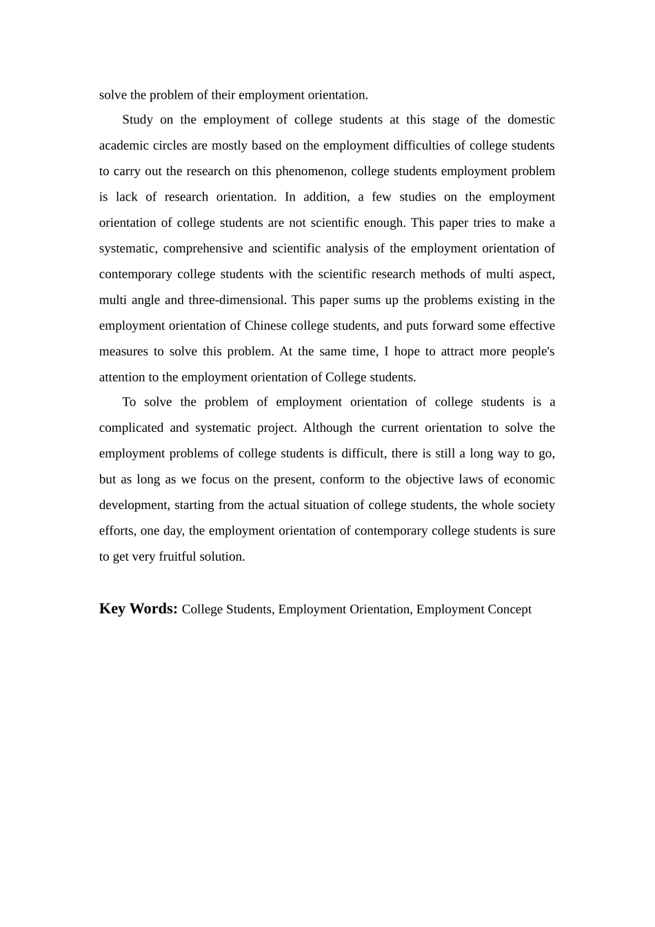 当代大学生就业取向影响因素研究分析—以天津某大学10名在校大学生为例   社会学管理专业_第3页