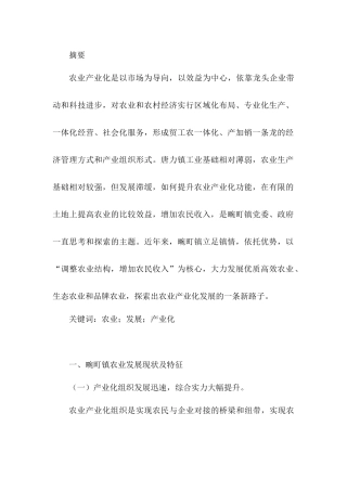 德宏州瑞丽市畹町镇农业发展存在困境及对策分析研究   工商管理专业