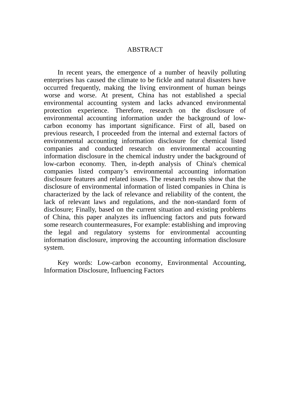 低碳经济视角下上市公司环境会计信息披露研究分析   财务会计学专业_第2页