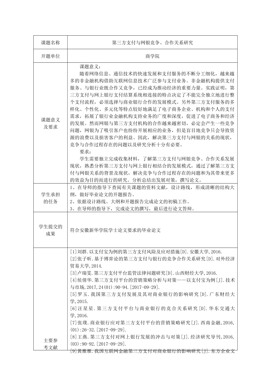 第三方支付与网银竞争、合作关系分析研究   财务会计学专业 开题报告_第2页