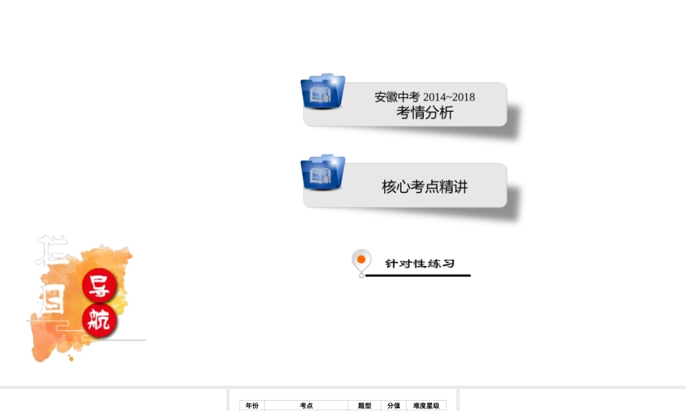 安徽省中考数学决胜二轮复习 专题三 图表信息问题课件-人教版初中九年级全册数学课件