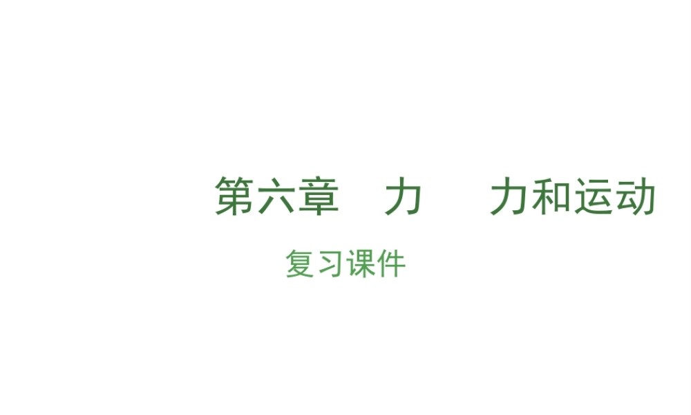 安徽省中考物理复习 第六章 力 力和运动课件-人教版初中九年级全册物理课件