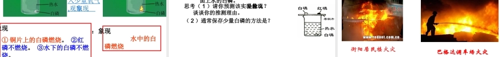 安徽省亳州市风华中学九年级化学上册 第7单元 课题1 燃烧和灭火课件 （新版）新人教版
