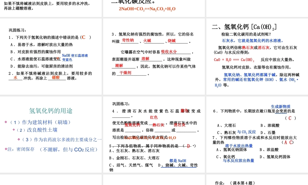 安徽省亳州市风华中学九年级化学下册 第10单元 课题1 常见的酸和碱课件 （新版）新人教版