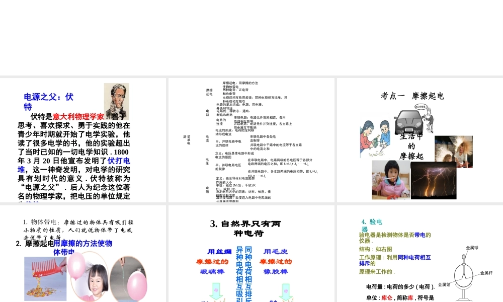 安徽省中考物理复习 第十一章 简单电路课件-人教版初中九年级全册物理课件