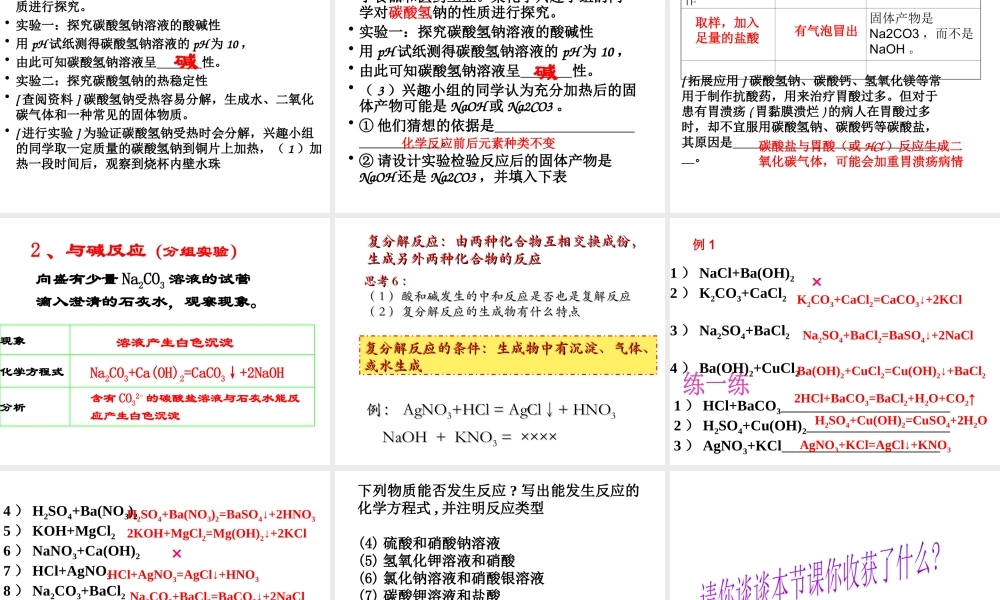 安徽省亳州市风华中学九年级化学下册 第11单元 课题1 生活中常见的盐课件（2） （新版）新人教版