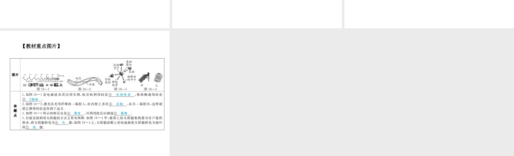 安徽省中考物理一轮复习 第十八章 信息的传递 能源与可持续发展课件-人教版初中九年级全册物理课件