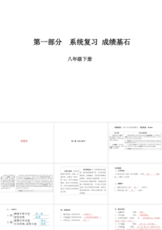 （临沂专版）中考语文 第一部分 系统复习 成绩基石 八下 文言文课件-人教版初中九年级全册语文课件