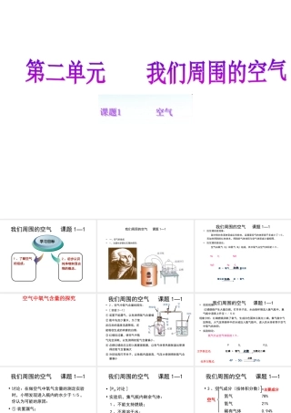 安徽省合肥市肥西县刘河乡九年级化学上册 2.1 空气课件1 （新版）新人教版-（新版）新人教版初中九年级上册化学课件