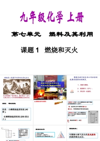 安徽省合肥市肥西县刘河乡九年级化学上册 7.1 燃烧和灭火课件 （新版）新人教版-（新版）新人教版初中九年级上册化学课件