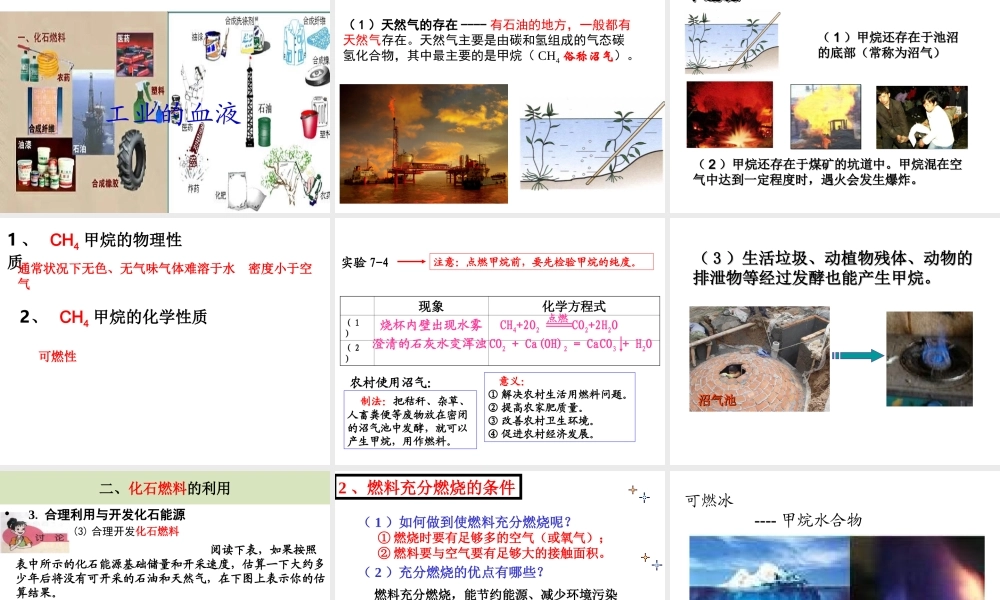 安徽省合肥市肥西县刘河乡九年级化学上册 7.2 燃料的合理利用与开发课件 （新版）新人教版-（新版）新人教版初中九年级上册化学课件