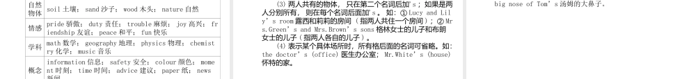 安徽省中考英语 第二部分 专题语法 高效突破 专项2 名词课件-人教版初中九年级全册英语课件