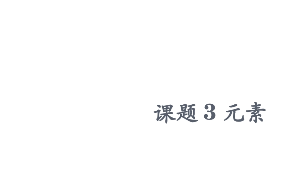 安徽省合肥市肥西县刘河乡九年级化学上册 第三单元 物质构成的奥秘 3.3 元素课件 （新版）新人教版-（新版）新人教版初中九年级上册化学课件