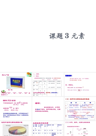 安徽省合肥市肥西县刘河乡九年级化学上册 第三单元 物质构成的奥秘 3.3 元素课件 （新版）新人教版-（新版）新人教版初中九年级上册化学课件