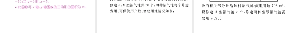 （云南专版）春八年级数学下册 第19章 一次函数重热点突破作业课件 （新版）新人教版-（新版）新人教版初中八年级下册数学课件
