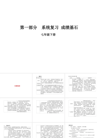 （临沂专版）中考语文 第一部分 系统复习 成绩基石 七下 名著阅读课件-人教版初中九年级全册语文课件