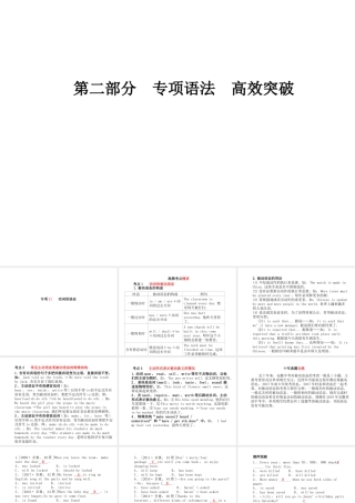 安徽省中考英语 第二部分 专题语法 高效突破 专项11 动词的语态课件-人教版初中九年级全册英语课件