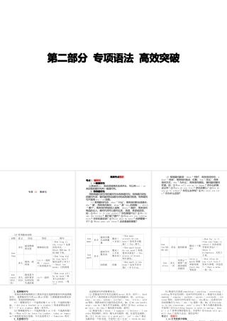 安徽省中考英语 第二部分 专题语法 高效突破 专项13 简单句课件-人教版初中九年级全册英语课件
