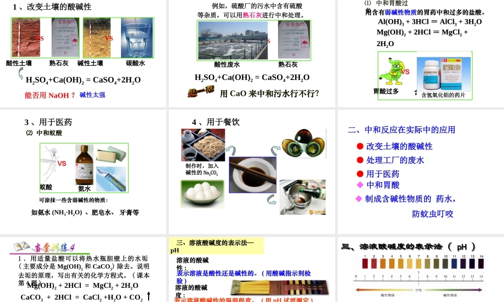 安徽省合肥市肥西县刘河乡九年级化学下册 10.2 酸碱中和反应课件 （新版）新人教版-（新版）新人教版初中九年级下册化学课件