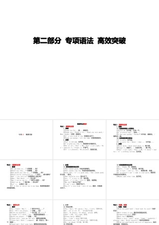 安徽省中考英语 第二部分 专题语法 高效突破 专项15 情景交际课件-人教版初中九年级全册英语课件