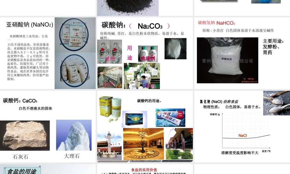 安徽省合肥市肥西县刘河乡九年级化学下册 11.1 生活中常见的盐课件1 （新版）新人教版-（新版）新人教版初中九年级下册化学课件