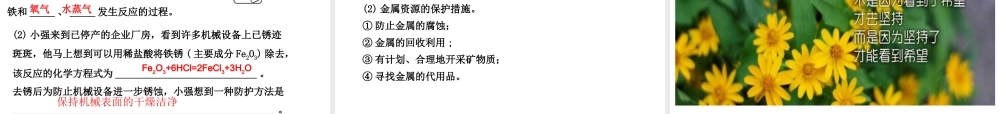 安徽省合肥市肥西县刘河乡九年级化学下册 第8单元 金属和金属材料复习课课件 （新版）新人教版-（新版）新人教版初中九年级下册化学课件