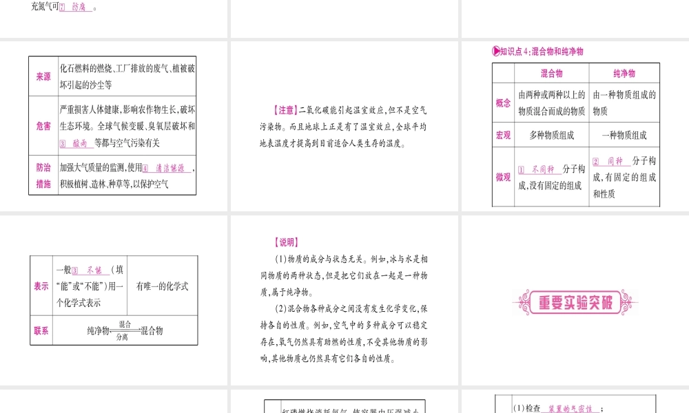 （云南专版）中考化学 第一部分 教材系统复习 第2单元 我们周围的空气教学讲解课件 新人教版-新人教版初中九年级全册化学课件