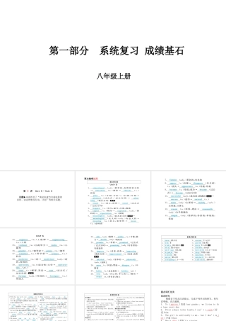 安徽省中考英语 第一部分 系统复习 成绩基石 八上 第9讲 课件-人教版初中九年级全册英语课件