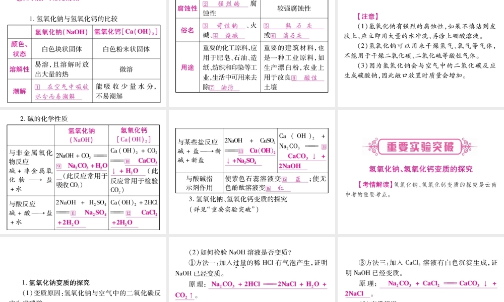 （云南专版）中考化学 第一部分 教材系统复习 第10单元 酸和碱教学讲解课件 新人教版-新人教版初中九年级全册化学课件