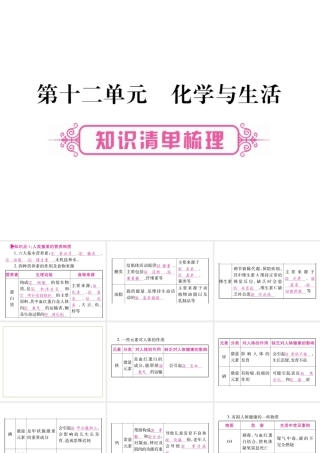 （云南专版）中考化学 第一部分 教材系统复习 第12单元 化学与生活教学讲解课件 新人教版-新人教版初中九年级全册化学课件