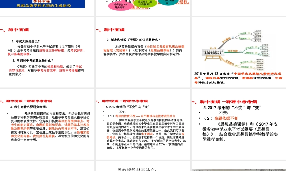 安徽省合肥市中考政治 考纲 热点 备考复习课件-人教版初中九年级全册政治课件