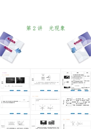 安徽省中考物理 教材复习 第2讲 光现象课件-人教版初中九年级全册物理课件