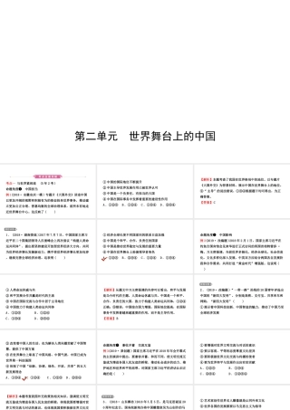 安徽省中考道德与法治一轮复习 九下 第二单元 世界舞台上的中国课件-人教版初中九年级全册政治课件