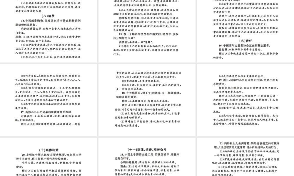 安徽省中考政治 第二篇 知识宝典速查 四、情景典例速查课件-人教版初中九年级全册政治课件