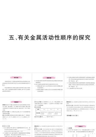 （云南专版）中考化学复习 第二编 专题7 综合探究 五 有关金属活动性顺序的探究（精讲）课件-人教版初中九年级全册化学课件